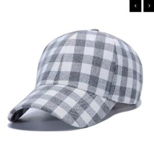 Grey Buffalo Check Baseball Cap